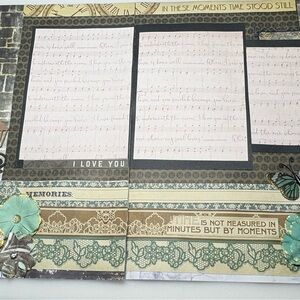 Scrapbook Layout Pages with Floral & Sentiment Accents